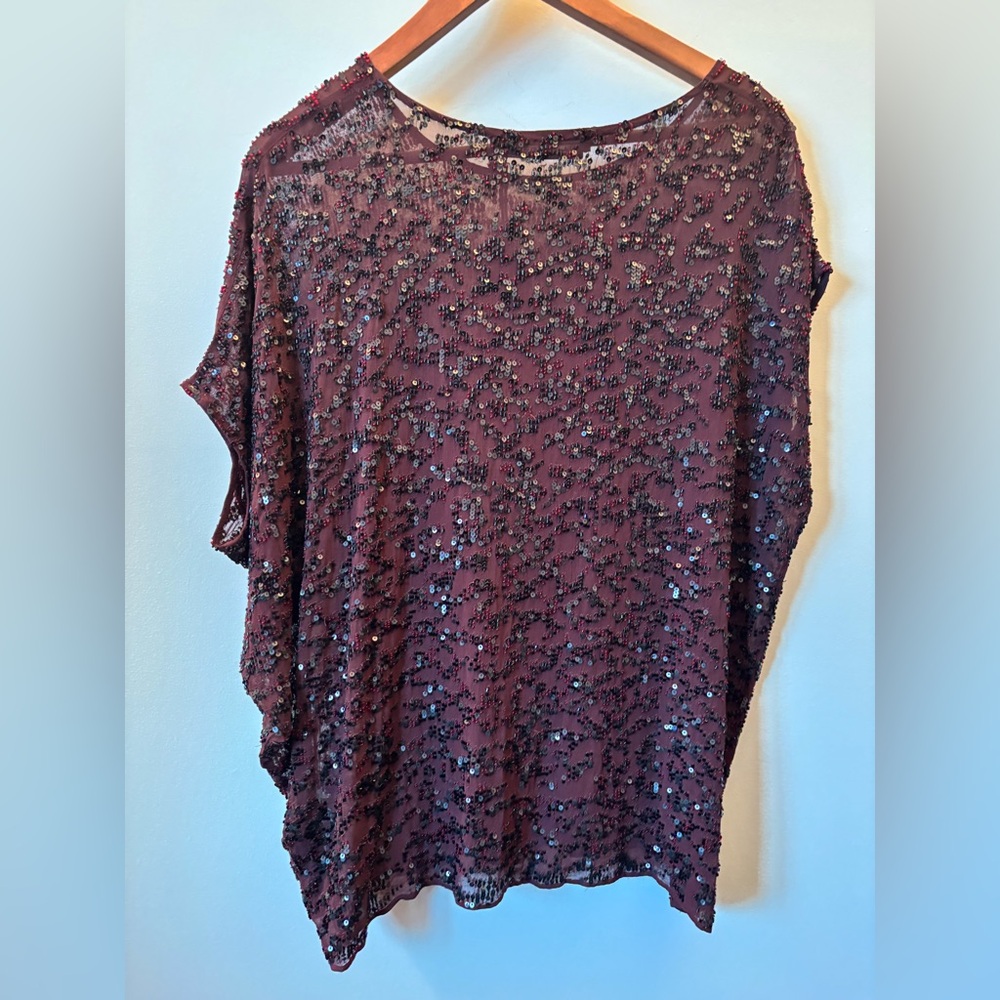 All Saints Sequin Asymetrical Top NWT - Picture 5 of 9